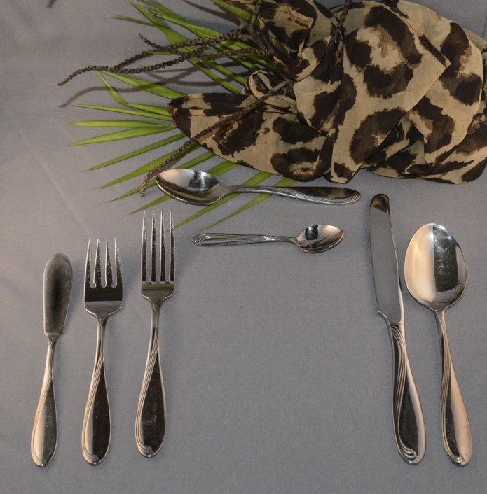 Cutlery Oneida Scroll Set in China & Cutlery at Ellco Rentals | event